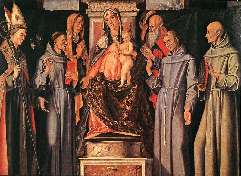 VIVARINI, family of painters Holy Family (Sacra Conversazione) ewt china oil painting image